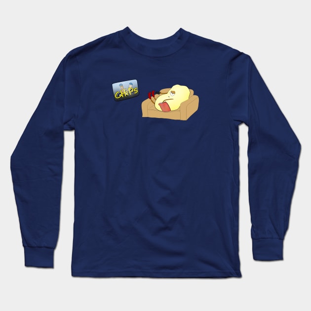 Couch potato Long Sleeve T-Shirt by shackledlettuce